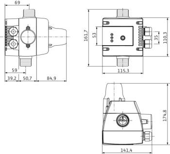 Электронный регулятор давления WILO HiControl 1, G 1, 230 В, IP65